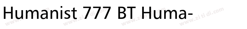 Humanist 777 BT Huma字体转换